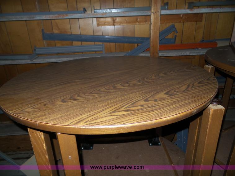 image for item CD9003 (8) round wood tables