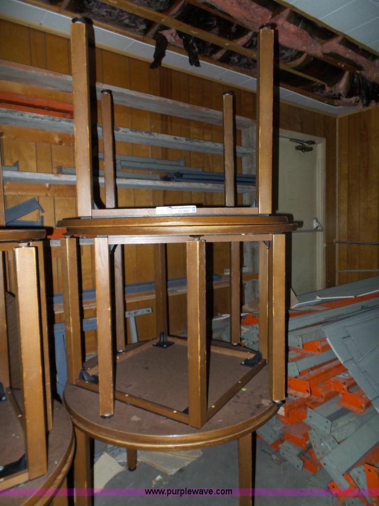 image for item CD9003 (8) round wood tables