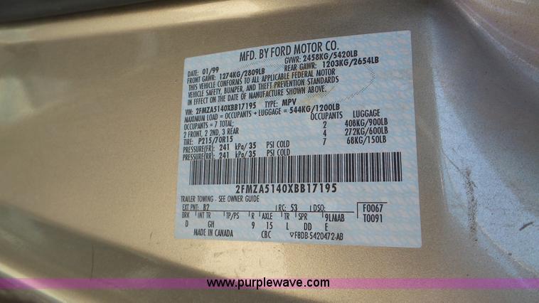 image for item DA2792 1999 Ford Windstar van