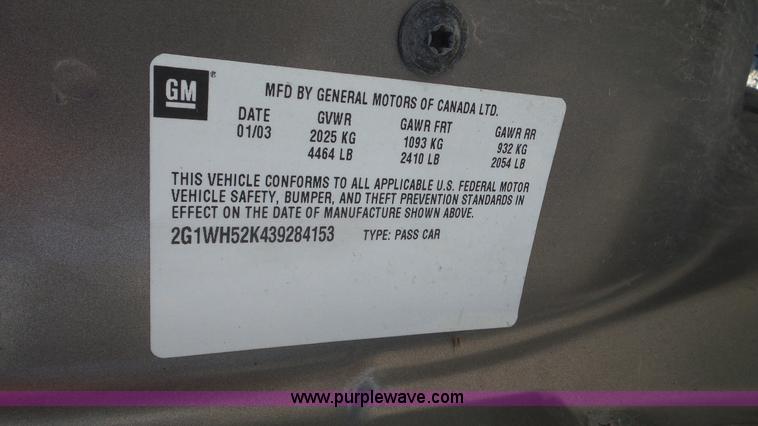 image for item DA2795 2003 Chevrolet Impala