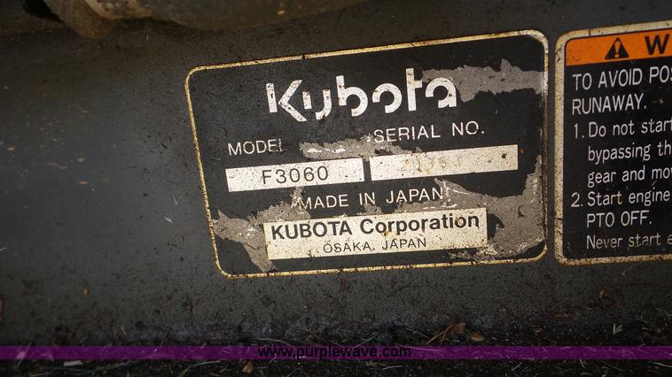 image for item DA8762 Kubota F3060 lawn mower
