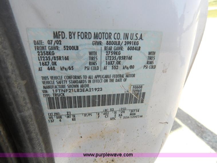 image for item DA8763 2003 Ford F250 Super Duty pickup truck