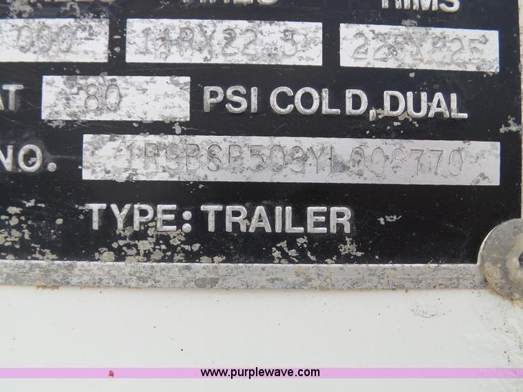 image for item J4027 2000 Ranco bottom dump trailer