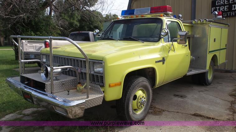 image for item J4812 1982 Chevrolet Custom Deluxe 30 Pierce pumper fire truck
