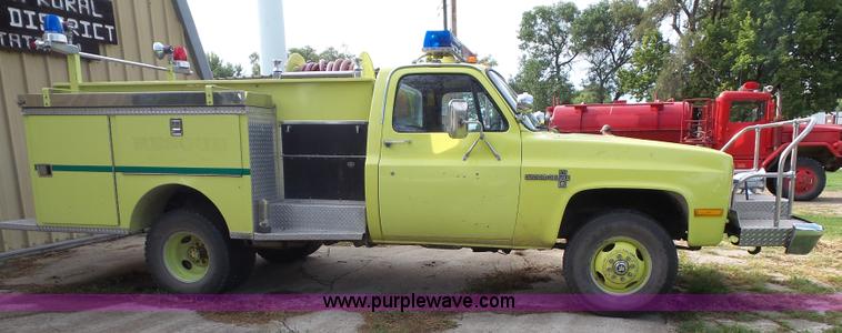 image for item J4812 1982 Chevrolet Custom Deluxe 30 Pierce pumper fire truck