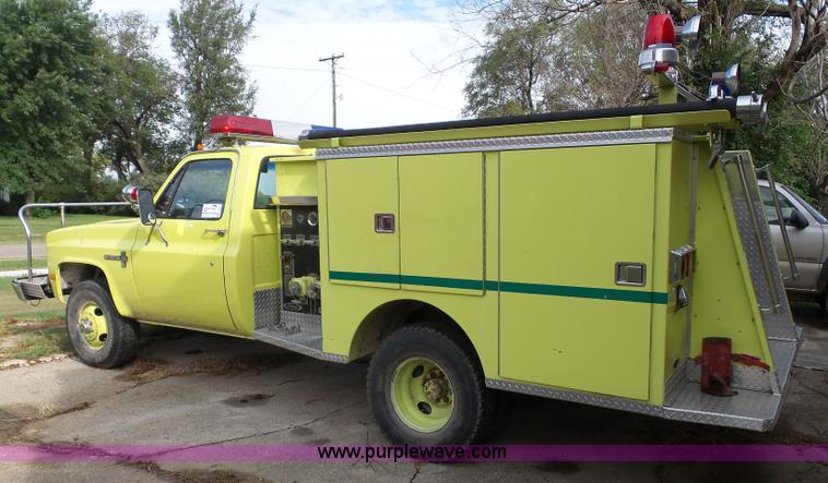 image for item J4812 1982 Chevrolet Custom Deluxe 30 Pierce pumper fire truck