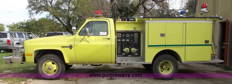 image for item J4812 1982 Chevrolet Custom Deluxe 30 Pierce pumper fire truck