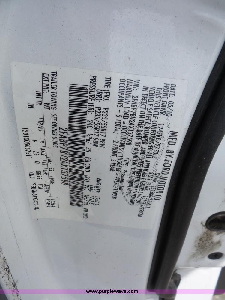 image for item K3746 2010 Ford Crown Victoria Police Interceptor