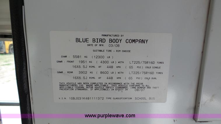 image for item K5254 2009 Chevrolet Express 3500 Cargo school bus