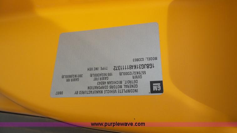 image for item K5254 2009 Chevrolet Express 3500 Cargo school bus