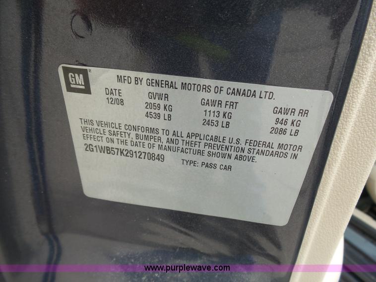 image for item K5267 2009 Chevrolet Impala