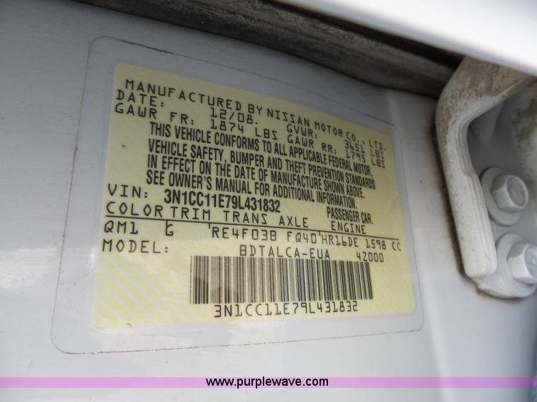 image for item K5268 2009 Nissan Versa