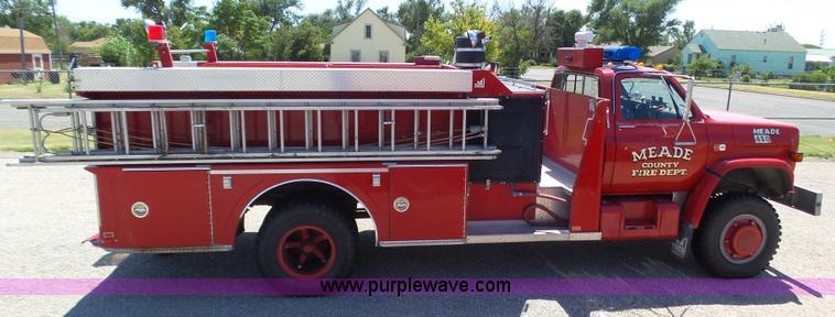 image for item K8445 1985 GMC 7000 fire truck