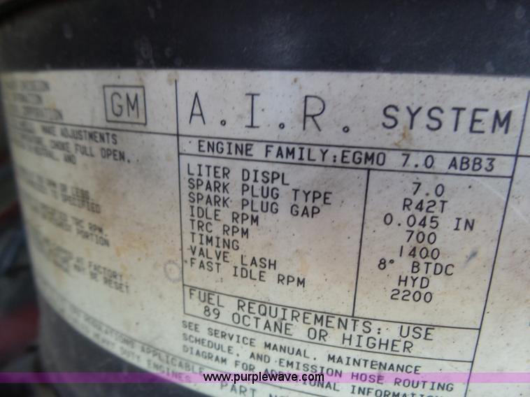 image for item K8445 1985 GMC 7000 fire truck