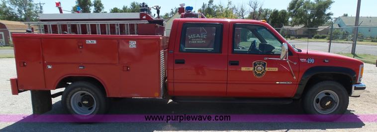 image for item K8446 1993 Chevrolet Cheyenne 3500 Crew Cab fire truck