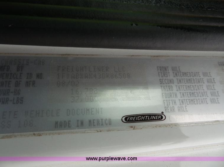 image for item L4976 2003 Freightliner FL80 dump truck