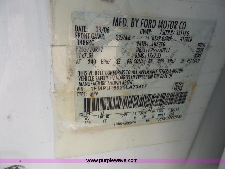 image for item L4991 2006 Ford Expedition XLT SUV