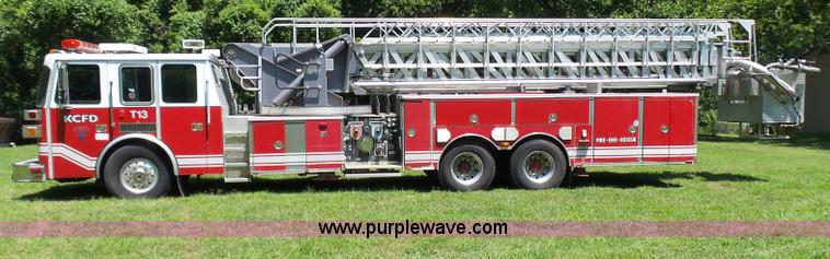 image for item L7087 1996 Sutphen Crew Cab ladder fire truck