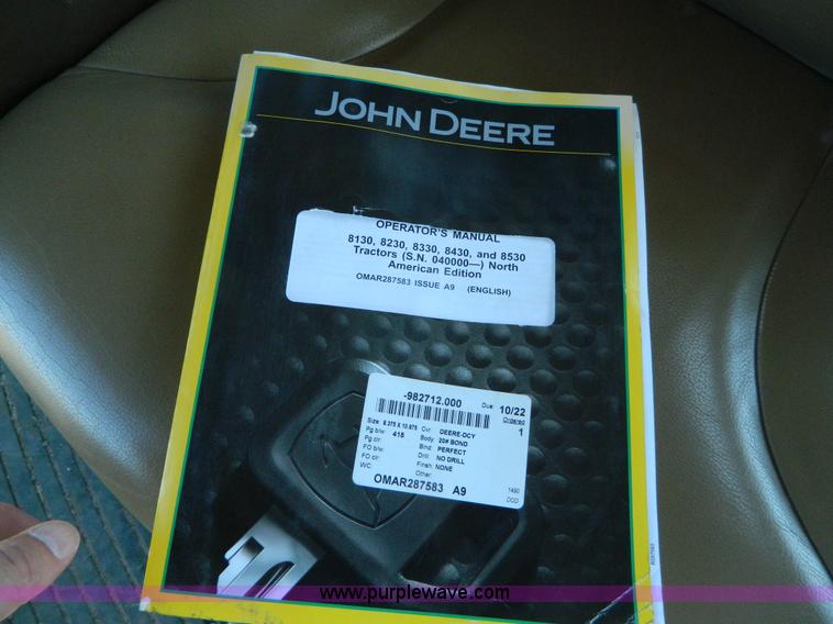 image for item J5113 2009 John Deere 8330 MFWD tractor