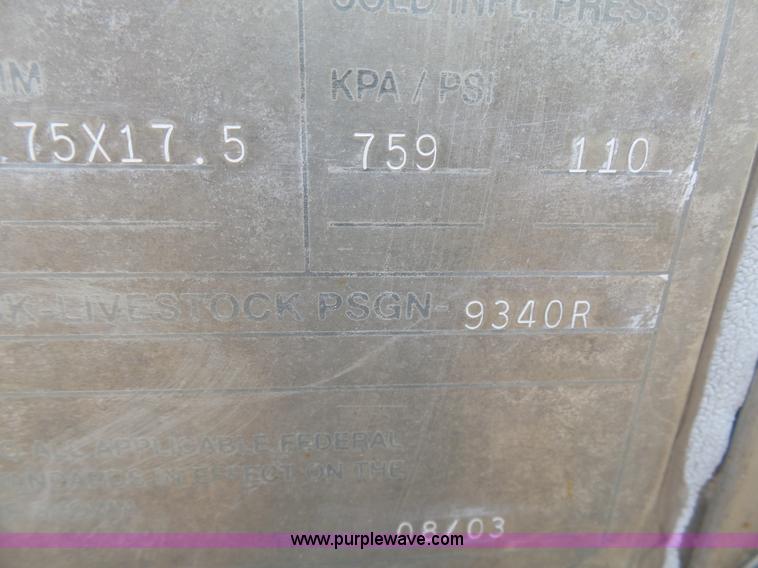 image for item J5472 2004 Wilson TRL livestock trailer