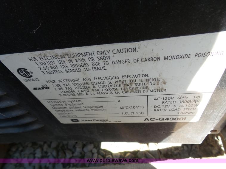 image for item BG9294 John Deere AC-G4300I generator