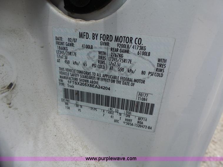 image for item CC9307 2008 Ford F250 SuperCab pickup truck