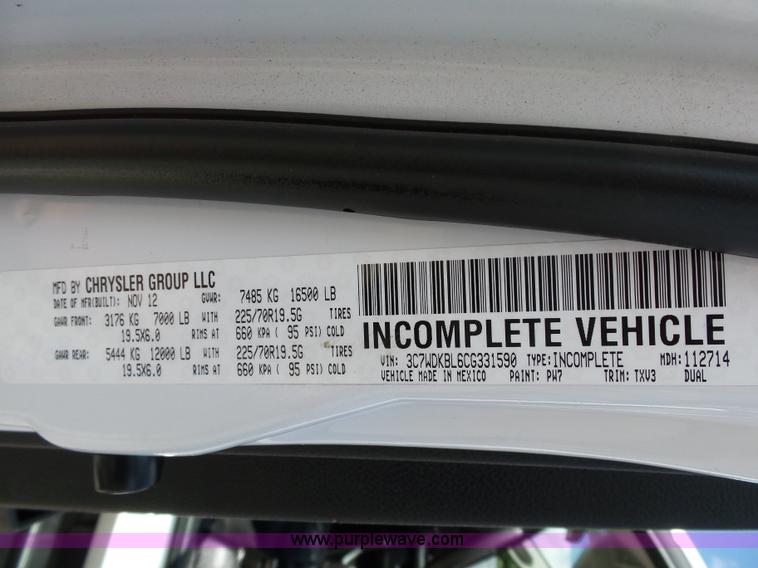 image for item DB4509 2012 Dodge Ram 4500HD flatbed truck