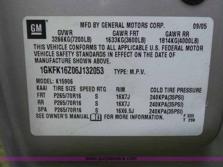 image for item DB4510 2006 GMC Yukon 1500 XL SUV