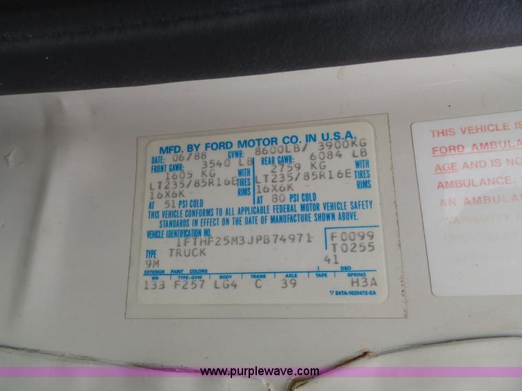 image for item J4808 1988 Ford F250 HD Custom pickup truck