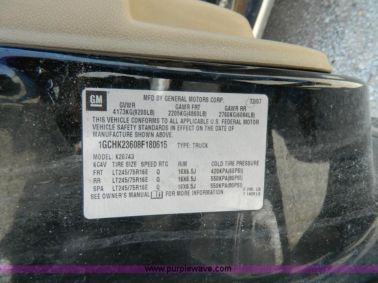 image for item J5107 2008 Chevrolet Silverado 2500HD Crew Cab pickup truck