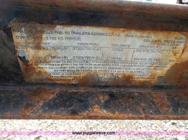 image for item K3583 2009 PJ equipment trailer