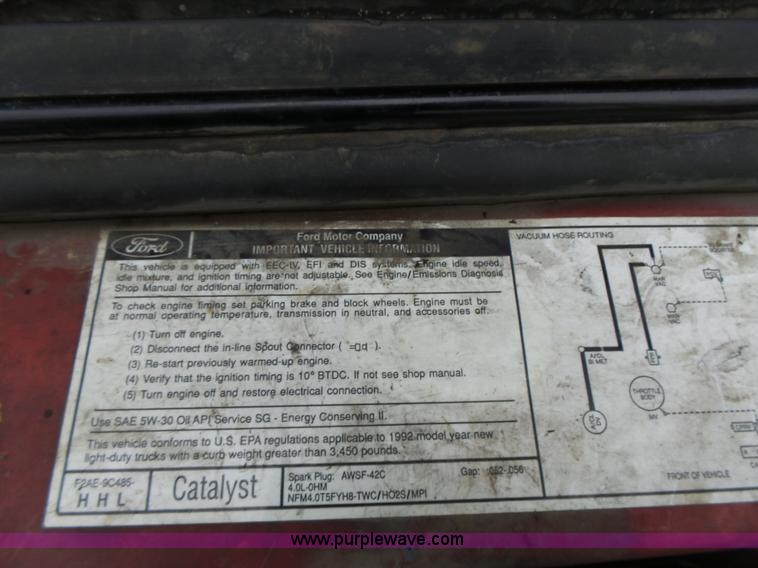 image for item K5709 1992 Ford Ranger SuperCab pickup truck