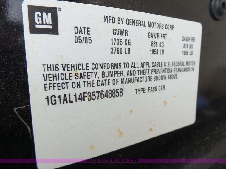 image for item K5712 2005 Chevrolet Cobalt