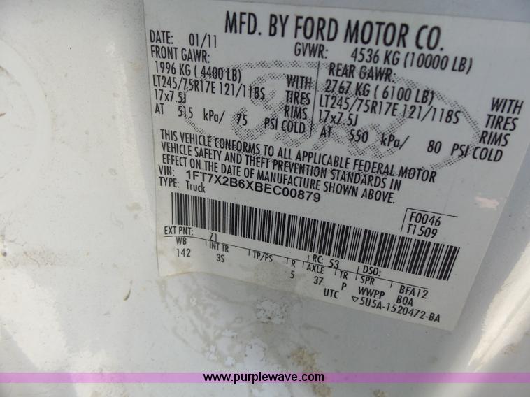 image for item K5721 2011 Ford F250 Super Duty SuperCab pickup truck