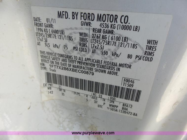 image for item K5721 2011 Ford F250 Super Duty SuperCab pickup truck