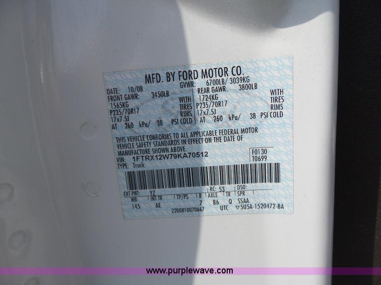 image for item K5739 2009 Ford F150 SuperCab pickup truck