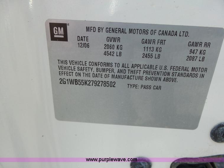 image for item K5744 2007 Chevrolet Impala