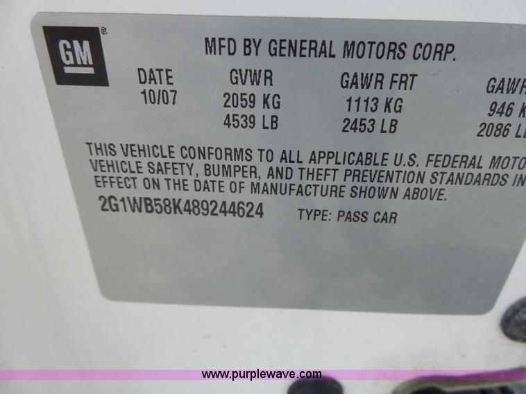 image for item K5745 2008 Chevrolet Impala