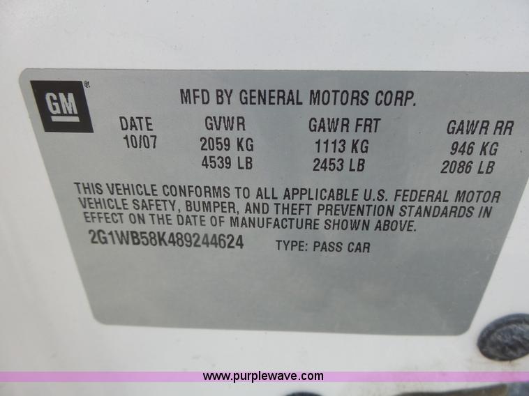 image for item K5745 2008 Chevrolet Impala