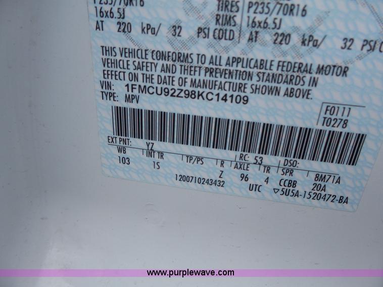 image for item K5746 2008 Ford Escape