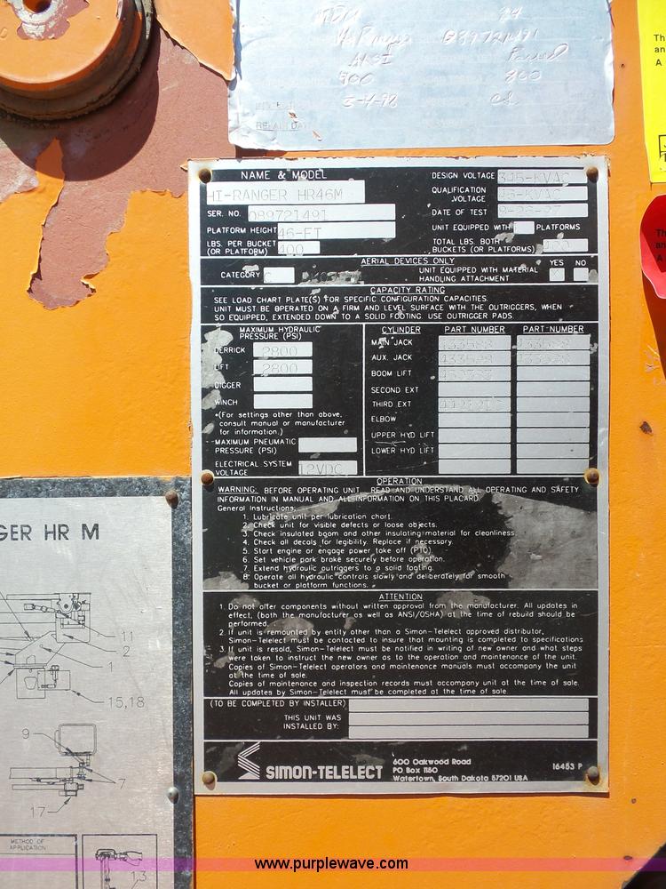 image for item BK9640 1997 GMC C7500 bucket truck