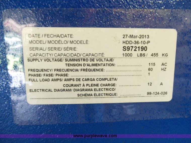 image for item BM9704 Vestil HDD-36-10-P barrel dump