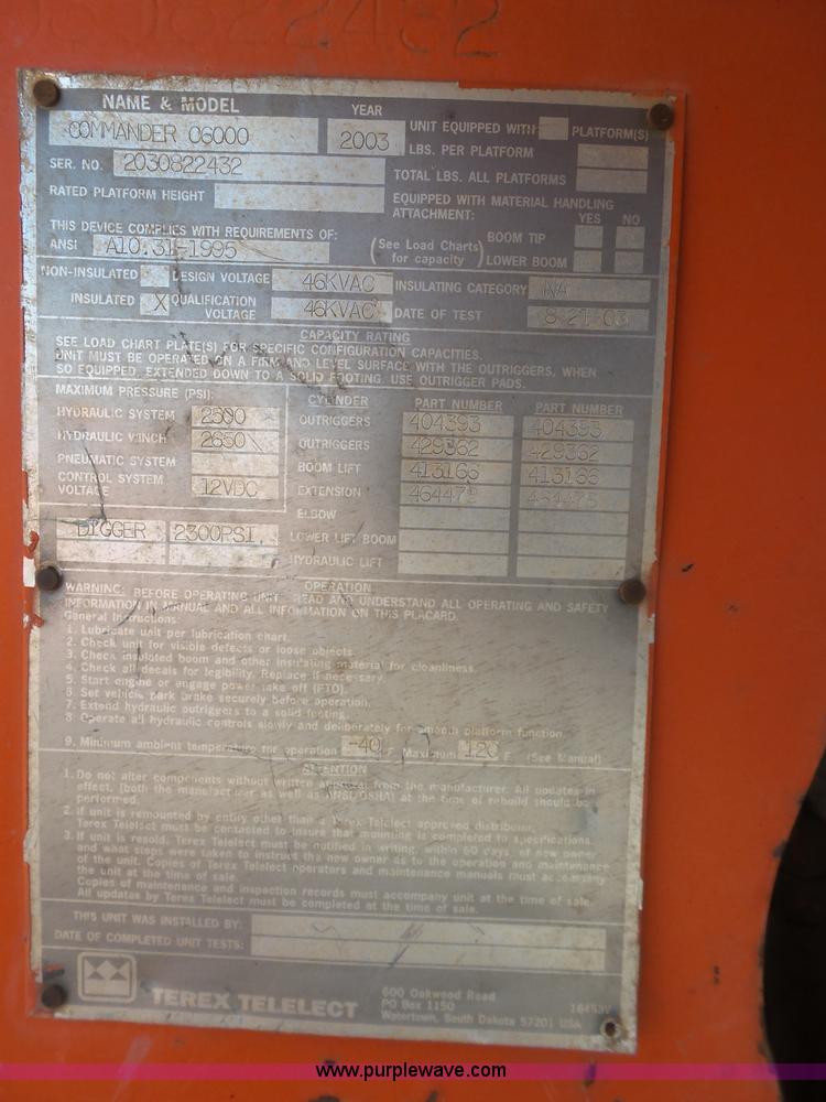 image for item BZ9177 2004 International 7400 digger derrick truck