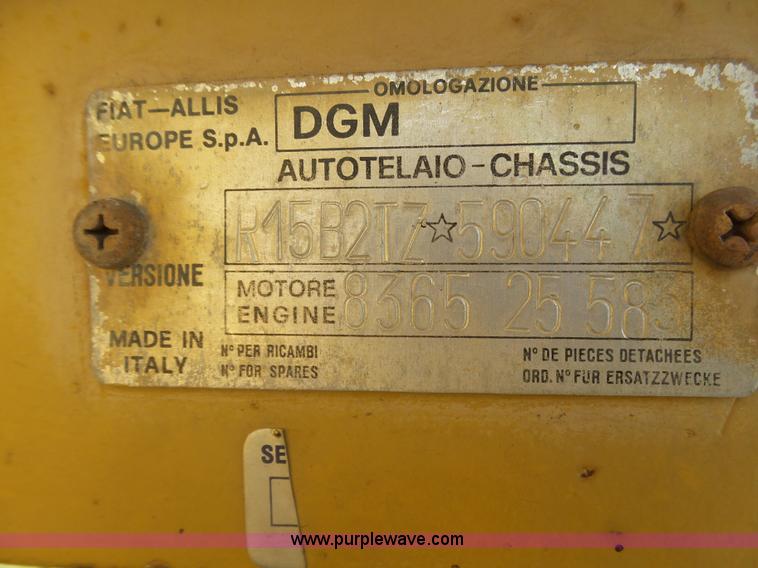 image for item F1775 1987 Fiat-Allis FR15B wheel loader