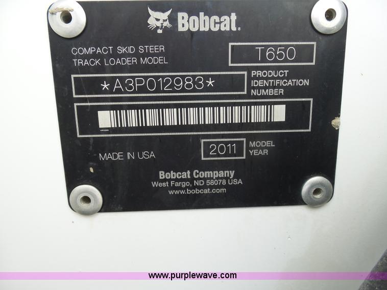 image for item J1638 2011 Bobcat T650 skid steer