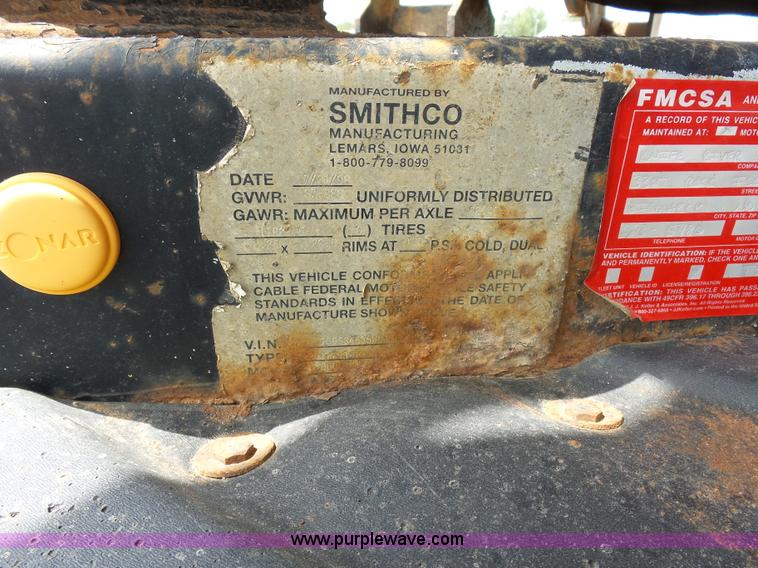 image for item J1642 1998 Smithco side dump trailer