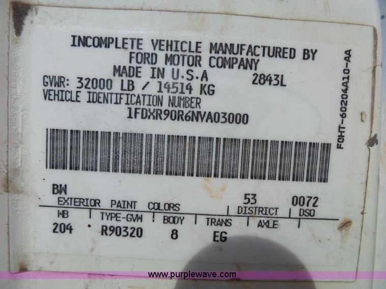 image for item K1163 1992 Ford LN9000 truck chassis