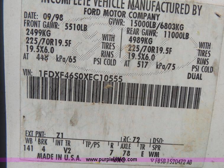 image for item K1167 1999 Ford F450 Super Duty bucket truck