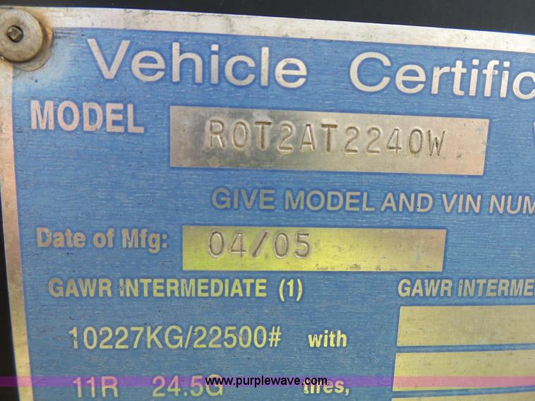 image for item K1168 2006 Clement R0T2AT2240W container trailer