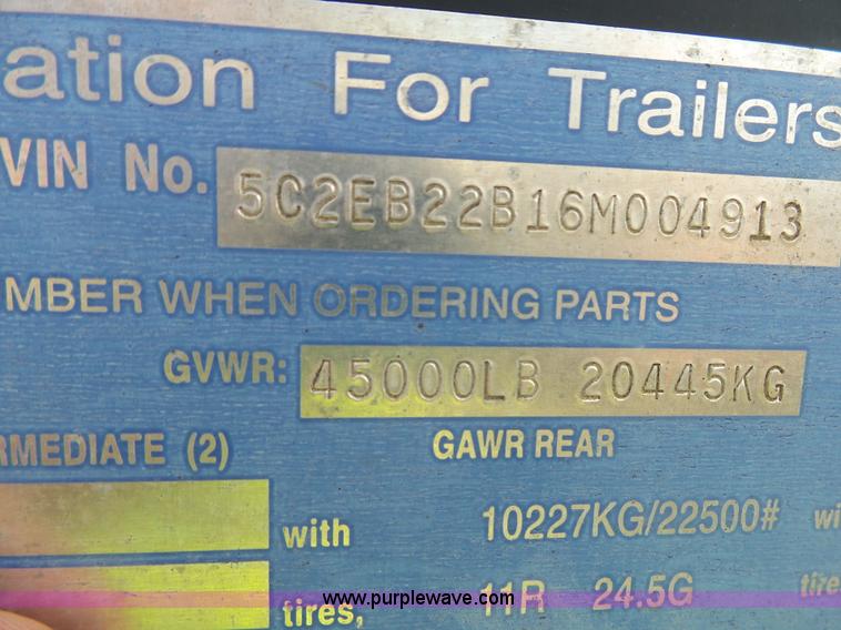 image for item K1168 2006 Clement R0T2AT2240W container trailer